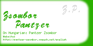 zsombor pantzer business card